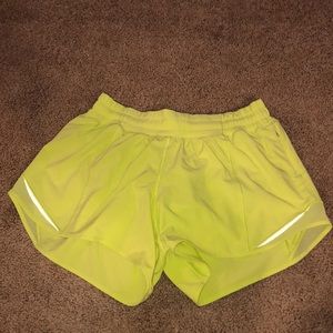 Yellow Lululemon short.Size 6.BARELY WORN!